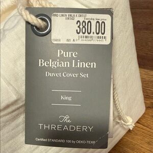 Pure Belgian Linen Duvet Cover Set - Cream